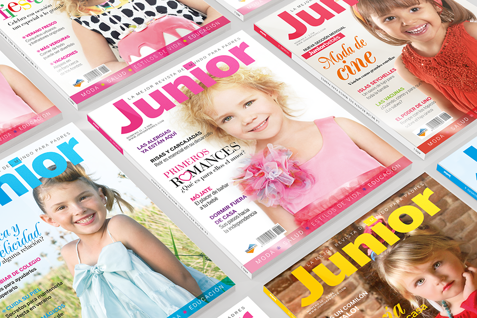 Junior revista diseño editorial publicacion